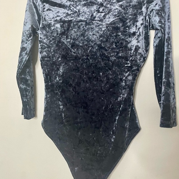 Ci Sono Charcoal Velvet Bodysuit Dark blue - Picture 7 of 7